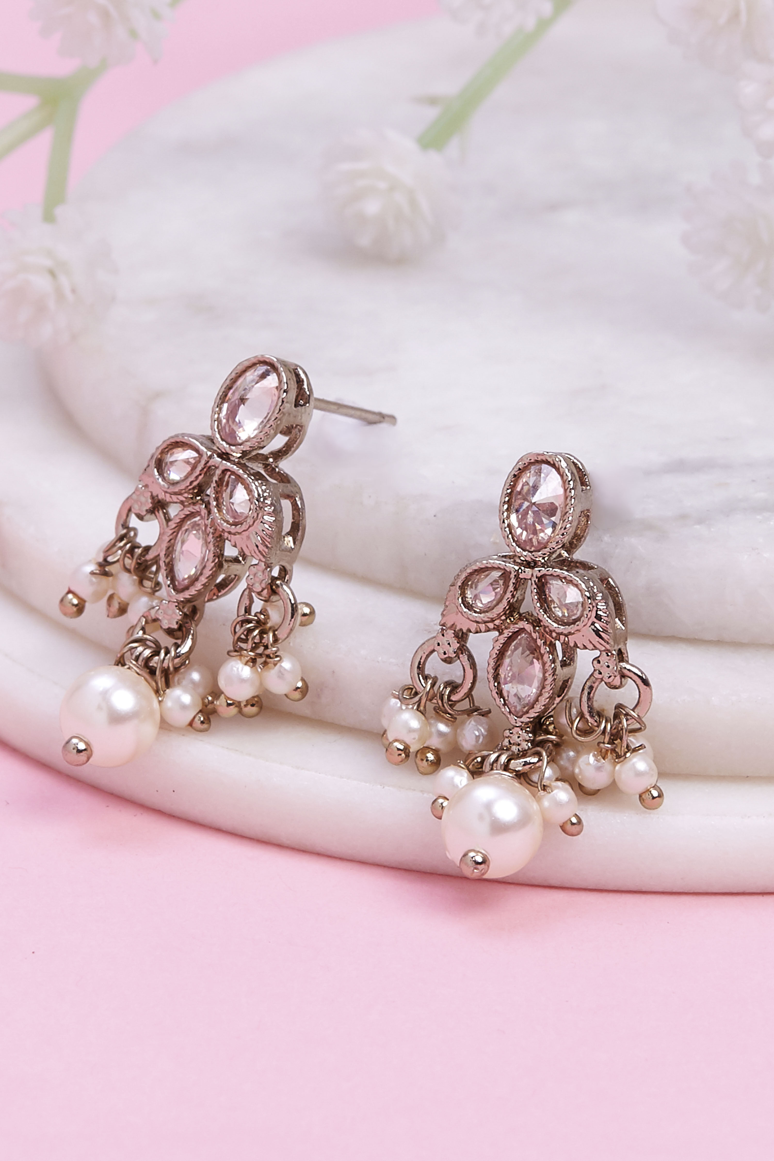 Champagne Brass Drop & danglers image number 0