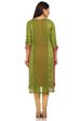 Green Straight Cotton Kurta image number 3