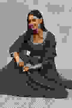 Green Viscose Rayon Printed Anarkali Dress image number 0