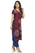 Indigo Straight Viscose Rayon Kurta image number 2