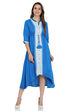 Blue Asymmetric Viscose Dress image number 0