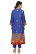 Blue Front Open Viscose Kurta image number 5