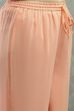 Peach Cotton Straight Kurta Pants Set image number 2