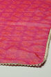 Pink LIVA Straight Printed Kurta Skirt Suit Set image number 3