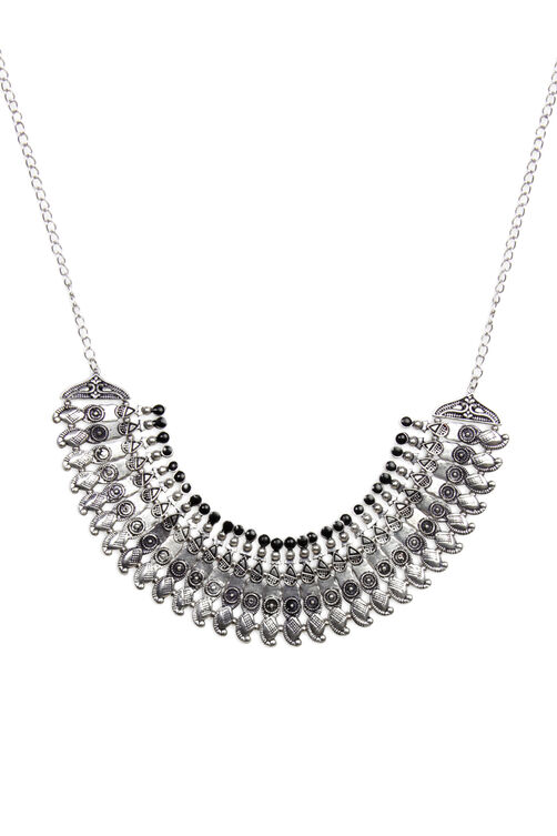 Silver Metal Brass Necklace image number 2