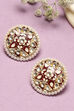 Maroon Alloy Earrings image number 0