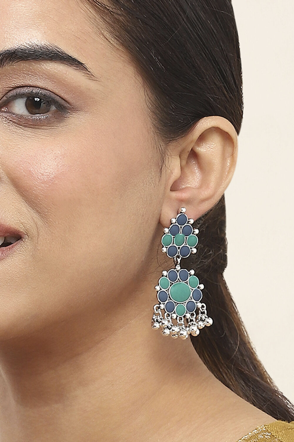 Blue Oxidize Alloy Danglers image number 1