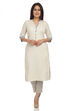 Ecru Straight Cotton Kurta image number 0