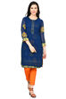 Indigo Straight Viscose Indie Top image number 0