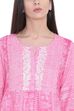 Pink Viscose Asymmetric Kurta image number 1