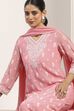 Pink Polyester Straight Suit Sets image number 7