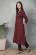 Navy Blue Viscose Polyester A-line & Kalidar Kurtas image number 2