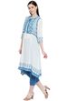 White Cambric A-Line Kurta image number 2