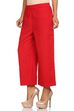 Red Poly Cotton Palazzo image number 1