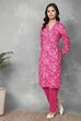 Pink Rayon Straight Kurtas image number 0