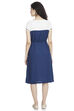 Indigo A Line Viscose Dress image number 5