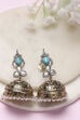 Turquoise Brass Jhumka image number 0