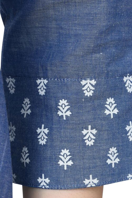 Blue Straight Chambray Kurta image number 1