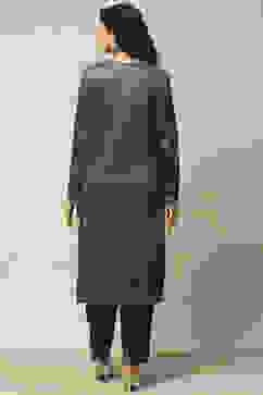 Green Acrylic Straight Printed Kurta Palazzo Suit Set image number 4