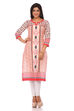 Beige Cotton Straight Kurta image number 0