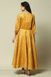 Yellow LIVA Straight Printed Dress image number 3