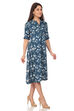 Blue A Line Viscose Rayon Dress image number 2