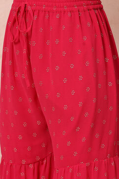 Pink Georgette Sharara Suit Set image number 1