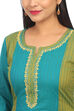 Green Straight Poly Cotton Kurta image number 1