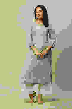 Green LIVA Straight Printed Kurta image number 5