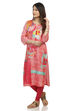 Peach Straight Viscose Kurta image number 3