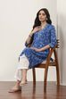 Blue Rayon Straight Kurtas image number 0