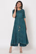 Green Viscose Rayon A Line Kurta image number 2