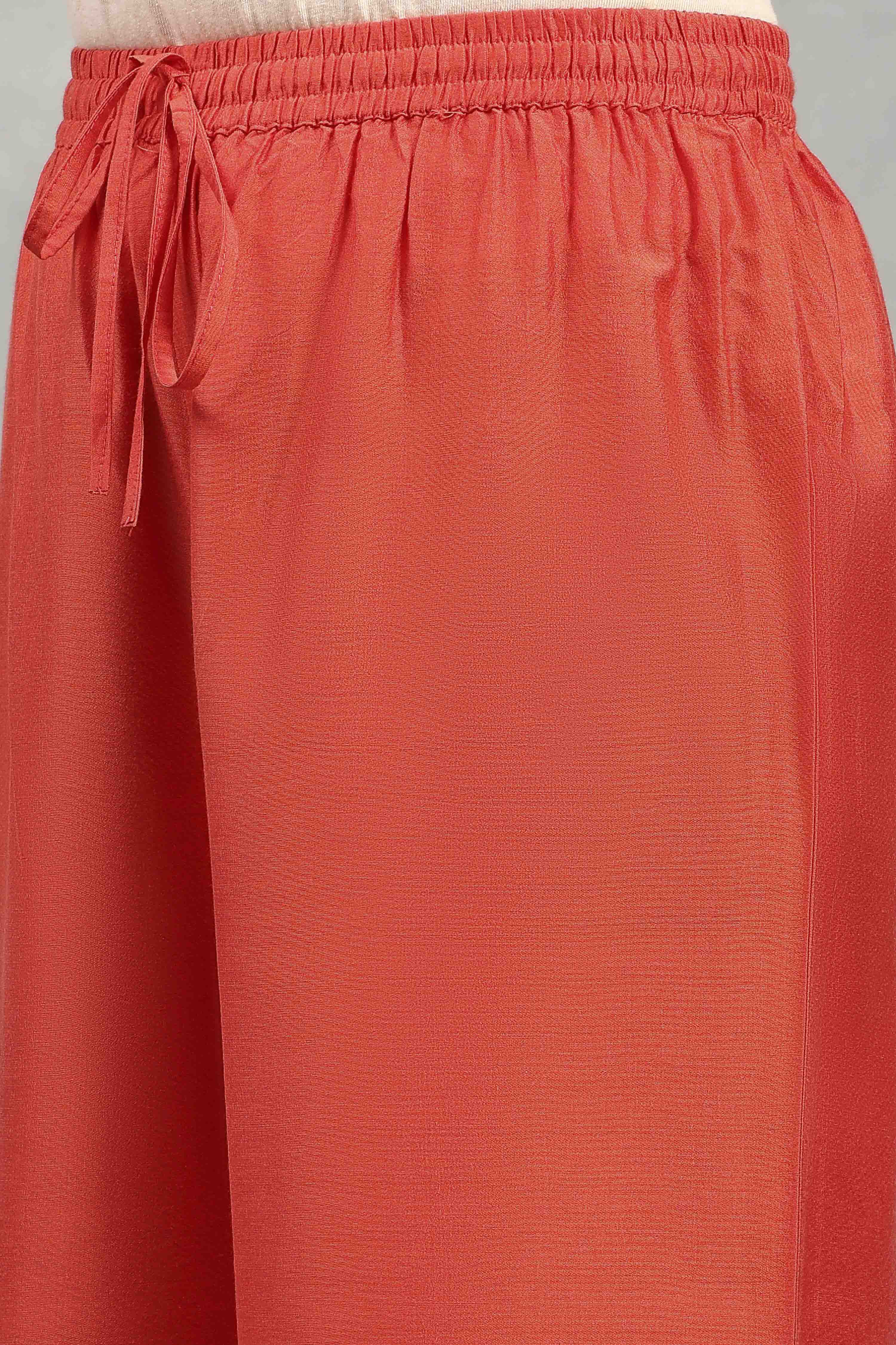 Orange Cotton Printed Kalidar Suit Set image number 2