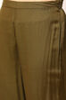 Olive Green Acrylic Straight Suit Set image number 3