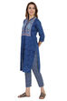Indigo Straight Cotton Kurta image number 2