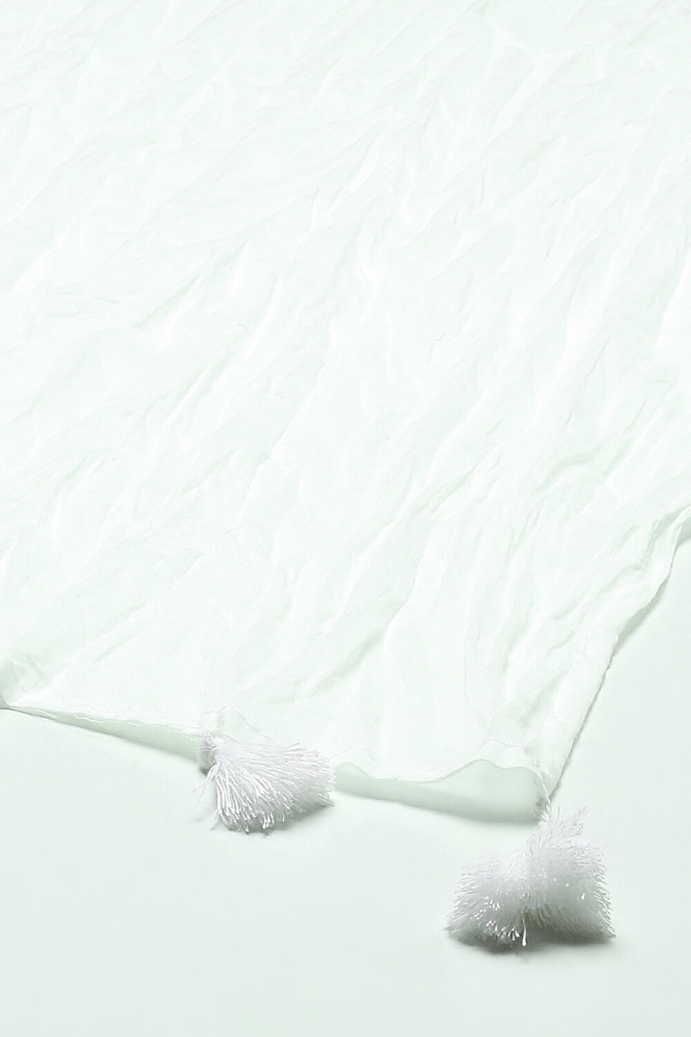 White Cotton Woven Dupatta image number 0