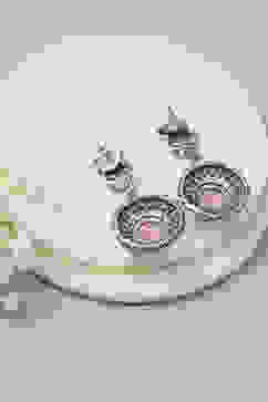 Apricot Oxidised Alloy Earrings image number 2