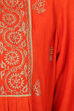 Orange Flared Viscose Indie Top image number 1