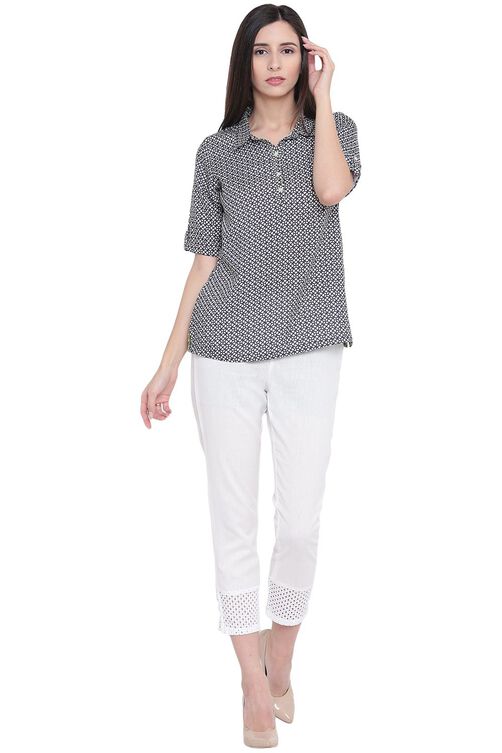 Black Viscose Indie Top image number 0