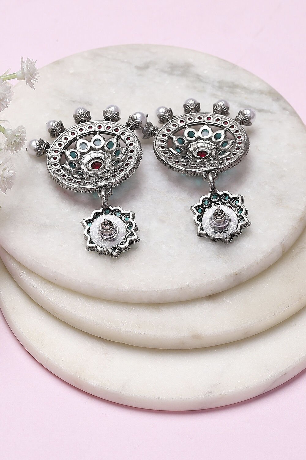 Pink Alloy Drop & Danglers image number 2