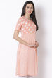 Peach Viscose Straight Kurta image number 4