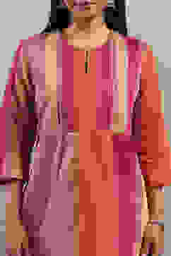 Fuchsia Viscose Blend Solid Tiered Top image number 1