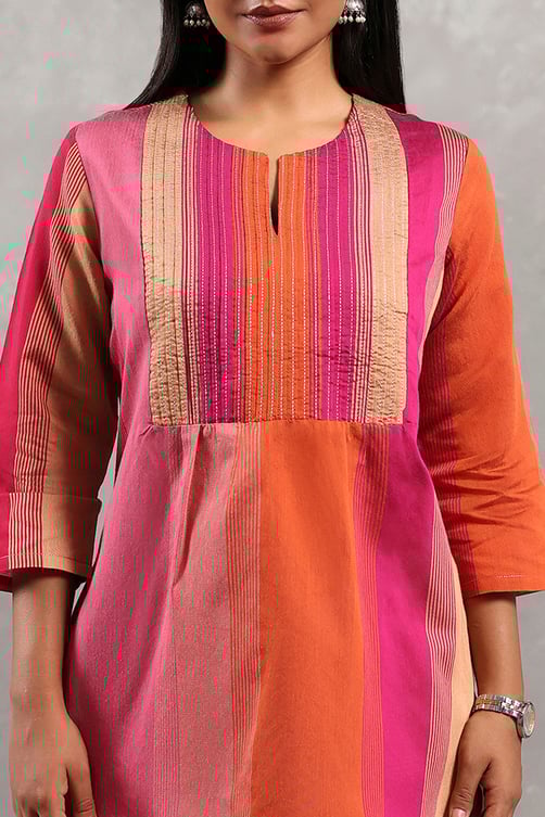 Blue Viscose Blend Solid Tiered Top image number 1