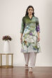 Green Rayon Straight Kurtas image number 5