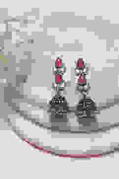 Red Brass Jhumka image number 0