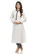 Ecru A Line Cotton Kurta image number 3