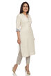 Ecru Straight Cotton Kurta image number 2