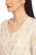 Ecru Flared Viscose Dress image number 1