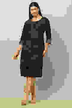 Black Rayon Printed Straight Kurta image number 5