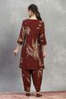 Indigo Blue Viscose Blend Printed Kalidar Kurta Pants Set image number 4